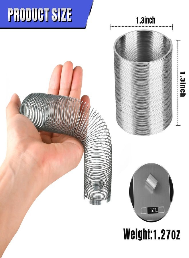 CHESLICR Metal Fidget Spring Toys Adults, Quiet Cool Stress Relief Toys 6 PCS Set for Adults Office Desk Spring Walking Toys for Classroom Prize Office Desk Raffle Prizes for Kids Teen Boy Man - Image 4